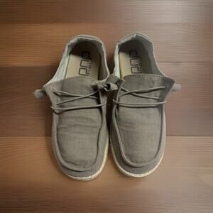 Hey Dude Wendy Chambray Gray Women’s Shoes Size 7 EU 38 Casual Slip On Loafers